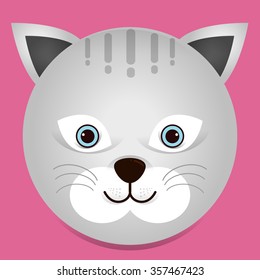 Vector image of a cute cat illustration