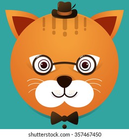 Vector image of a cute cat illustration