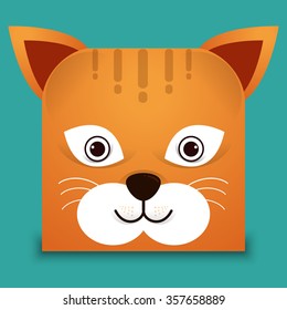 Vector image of a cute cat illustration