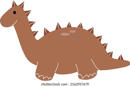 Vector image of a cute dinosaur. Children's illustration.