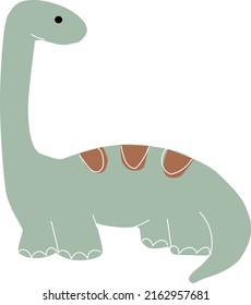 Vector image of a cute dinosaur. Children's illustration.