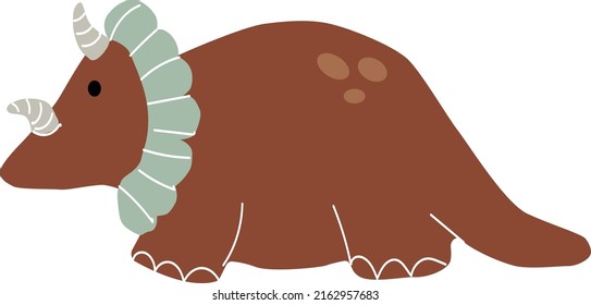 Vector image of a cute dinosaur. Children's illustration.