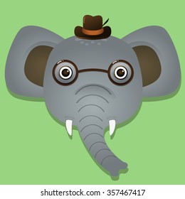 Vector image of a cute Elephant illustration