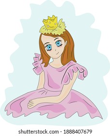 Vector image of an cute girl in a crown
For cutting and decoration. Toping on the cake. Floral topping. Hero for the postcard. T-shirt print. Cute Notebook Stickers