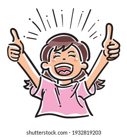Imagen vectorial de una linda muchacha encantada