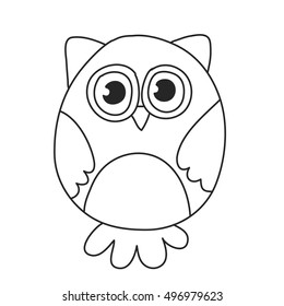 Vector image of cute owl for kindergarten