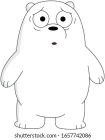 Vector image of a cute polar bear