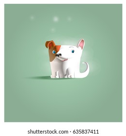 Vector image. Cute puppy.