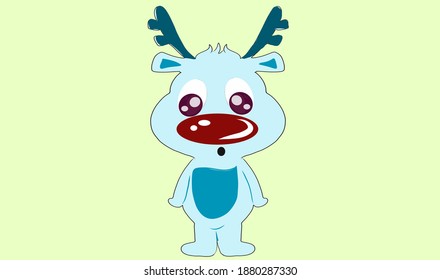 imagen vectorial de reno lindo 