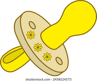 Vector image of a cute yellow baby pacifier

baby pacifier