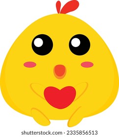 Vector image
cute yellow chick