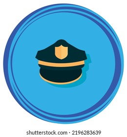 vector image, cyber security icons with blue background