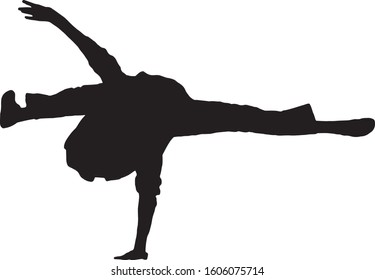 Vector image of a dancer. Hip hop dancer.