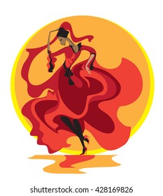 Vector image of a dancer Latin dance