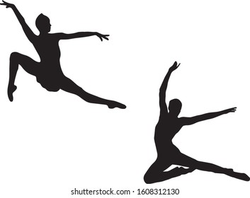 
vector image of dancers. dance moves.