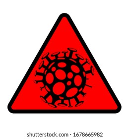 Bild der Vektorillustration von der Gefahr eines biologischen Virus. Einzelne Schilder auf weißem Hintergrund.