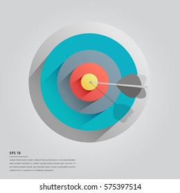 Vector image of dart against white background