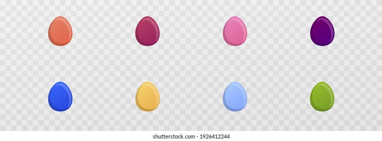 Vector image for the day of Easter. Easter eggs png, eggs are falling from the sky. Multi-colored eggs, holiday.