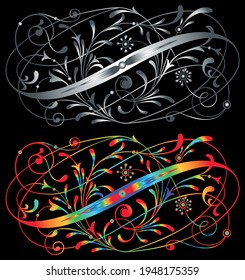 Vektorbild dekorativer Fantasy-Design-Elemente