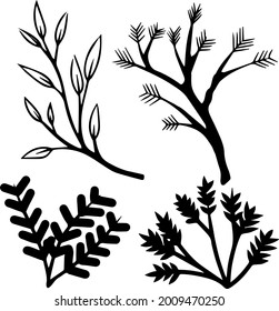 Imagen vectorial de flores decorativas
