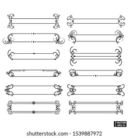Vector image. Decorative frame. Elegant element for design template, place for text.Floral border.