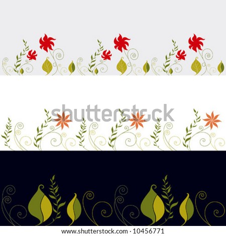 The vector image of a decorative ornament, three in one