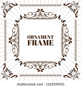 vector image decorative ornamental frame