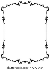 Vector image decorative ornamental frame