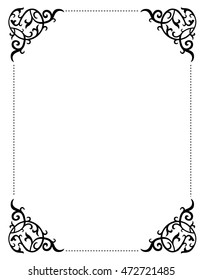 Vector image decorative ornamental frame