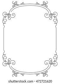 Vector image decorative ornamental frame