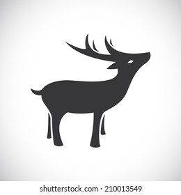 Vector image of deer design on white background