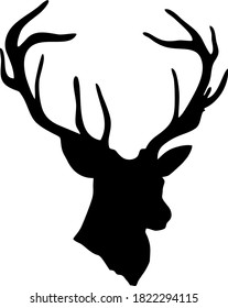 Vector image of a deer head