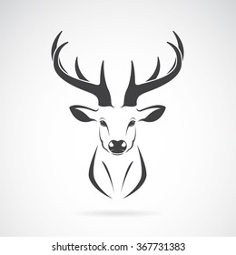 Vector image of an deer head design on white background