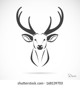 Vector image of an deer head on a white background