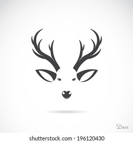 Vector image of an deer head on a white background