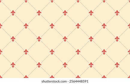 Vector image to delicate print. Motif vintage in decorative retro. Print card from background lilly. Artistic beautiful from france emblem.