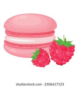 Vector image of delicious macaroons. Concept of delicious dessert and sweets. Element for your design. For banners, websites, advertising, etc.