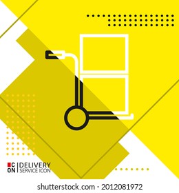 Vector image of delivery service icon.