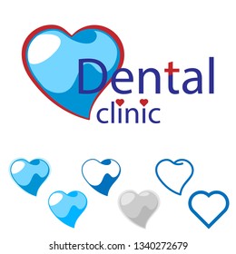 Vector image of dental clinic on white background