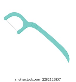 Vector image of dental floss. Hygiene items and baths. The concept of cleanliness and self-care. Beautiful elements for your design.