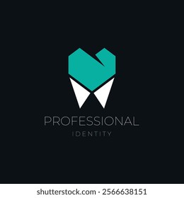 vector image of a dental logo and collar as a symbol of professionalism in the dental field