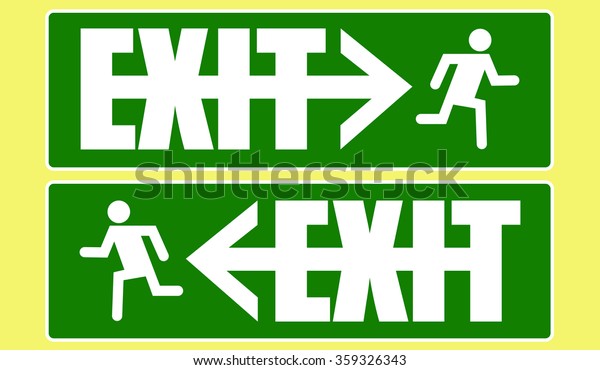 Vector Image Depicting Exit Board Design Stock Vector (Royalty Free ...