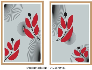 La imagen vectorial representa una pieza contemporánea de decoración de pared diseñada con una estética minimalista. Cuenta con líneas limpias y formas geométricas, predominantemente cuadrados y rectángulos, dispuestos en forma abstracta