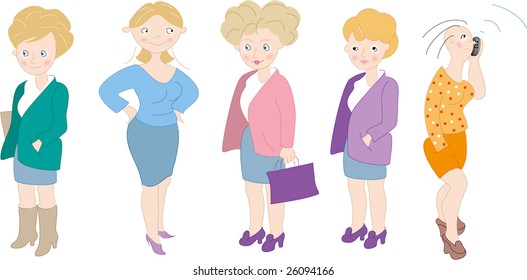 At the vector image depicts a woman