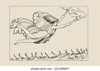 Vector image - Descent of discord (Iliad)