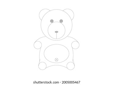 Vector image design of a cute doll