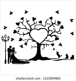 vector image design for wall decoration or for wedding dowry. simple elegant vector illustration.