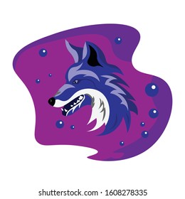 vector image design of a wolf suitable for a logo