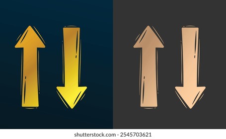vector image of the destination with a beautiful and cool gold color texture