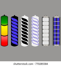 Vector image of different battery charging options